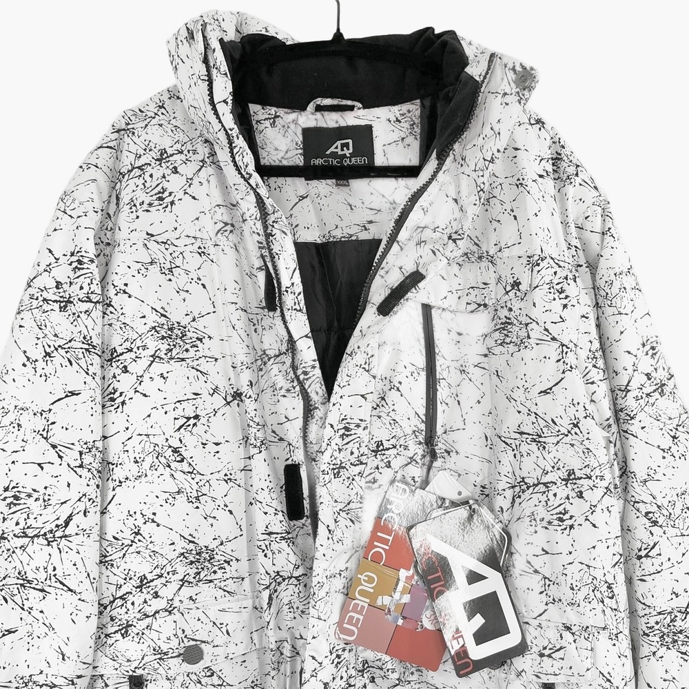 NEW Arctic Queen Women's XXXL Insulated Winter Jacket Coat Hooded White‎ Black